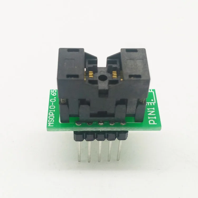 

MSOP10 SSOP10 MSOP 10 SSOP 10 To DIP10 Programmer Test Socket Pitch 0.5mm IC Body width with 3.00mm programming ZIF adapter