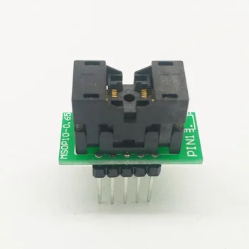 

MSOP10 SSOP10 MSOP 10 SSOP 10 To DIP10 Programmer Test Socket Pitch 0.5mm IC Body width with 3.00mm programming ZIF adapter