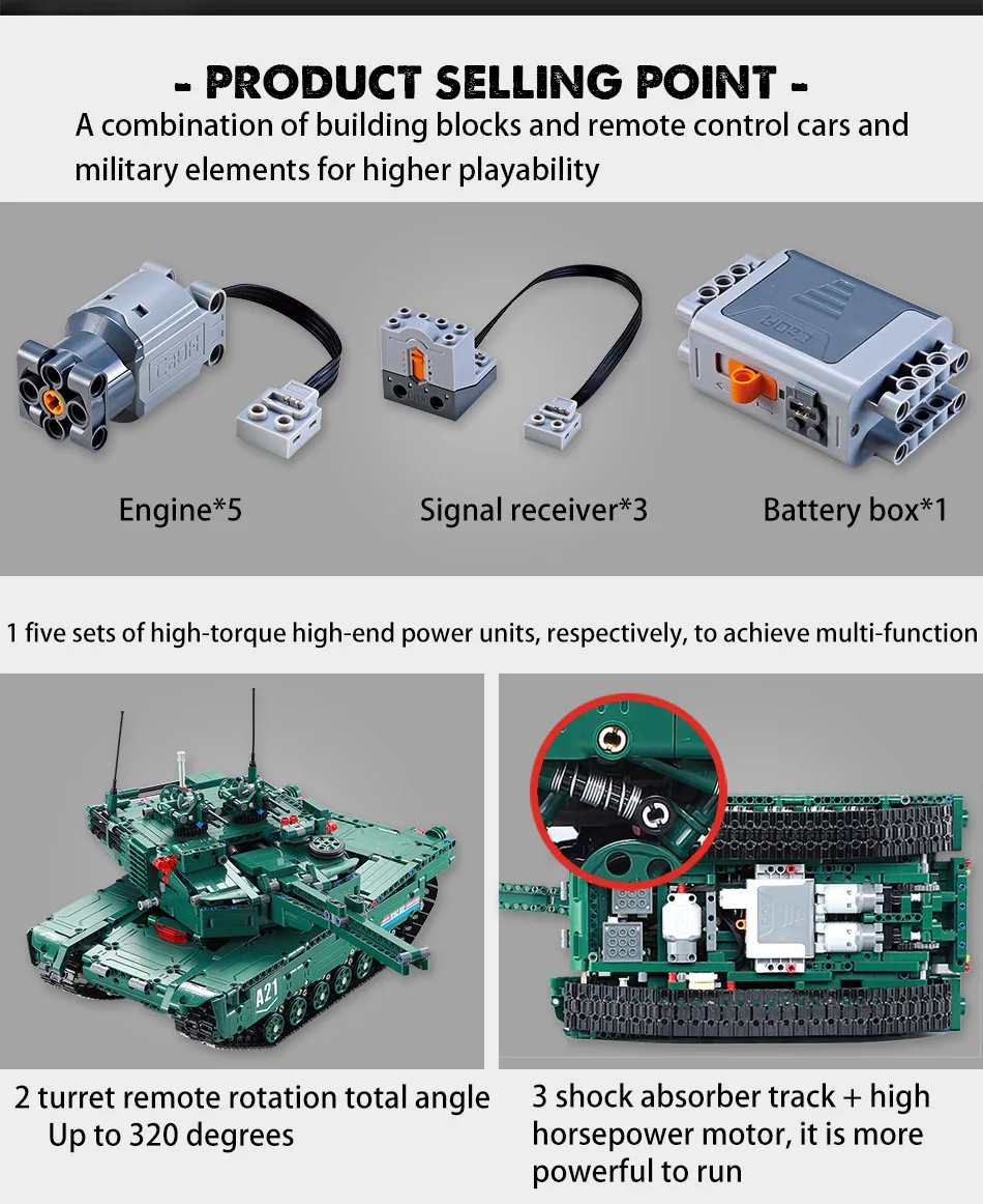Blocos de Construção Brinquedos para Crianças Cada Militar Tanque Modelo Tijolos Carro Controle Remoto Compatível Ww2 Técnica 1498cps rc M1a2 10 blocos de construção tijolos carro controle remoto
