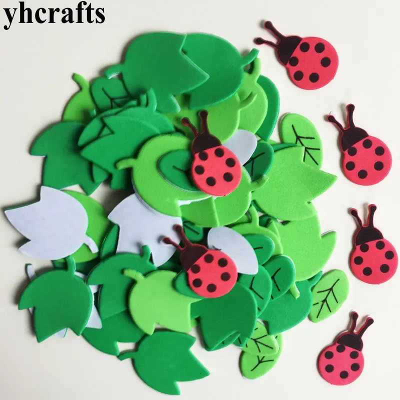 New Wooden Ladybug Stickers Party Decorations Beetles Sponge Easter Sticker  Z 