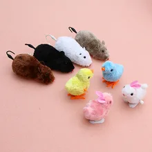 Забавный игрушечный часовой механизм, ветряная мышь крыса, подвижный хвост, кошка, котенок, игрушка для розыгрыша, домашнее животное, играющее в подарок для детей