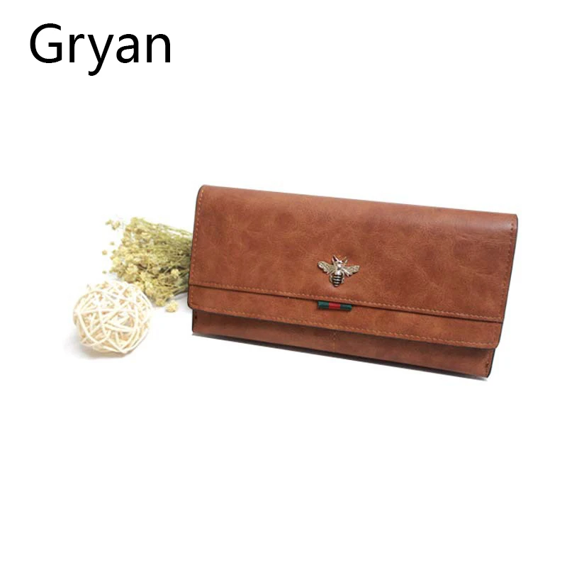 

Women Aami Vintage Wallet Female Long Multi-card Small Bee Multi-functional Holder Clutch phone Fashion Gift money Purse 204