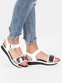 

ZOOM wedge sandals faux leather