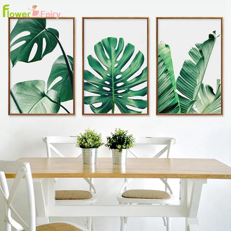 Green Turtle Leaves For Living Room Canvas Painting Nordic Poster Picture Posters Prints Wall Art Pictures Home Decor Unframed