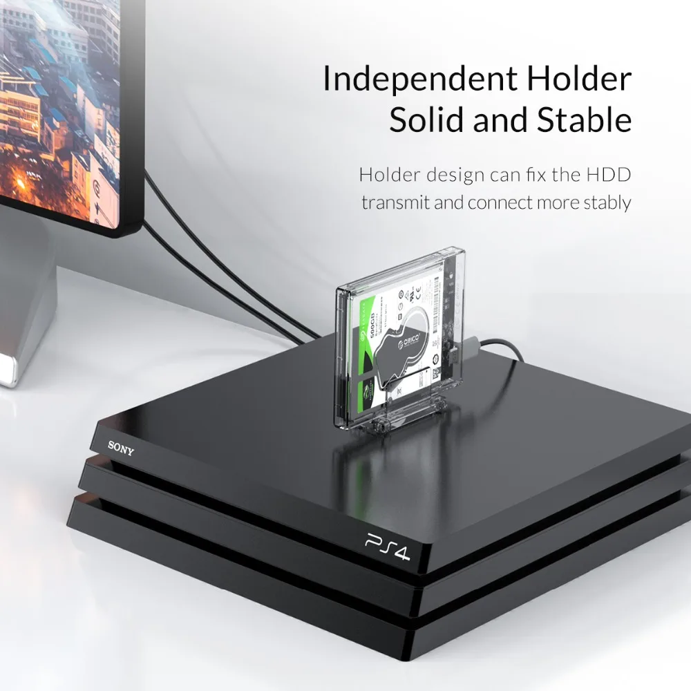 external hard drive box ORICO 2.5" HDD Case SATA to USB 3.1 Type C Hard Drive Enclosure with Stand for SSD Disk Box Transparent External HDD Enclosure 2.5 inch hdd enclosure