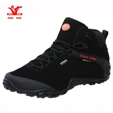 

XIANG GUAN Men's Outdoor High-Top Lacing up Water Resistant Trekking Hiking Boots Size EUR 36-48