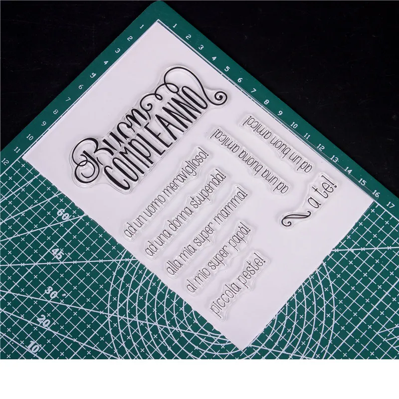 Итальянского слова прозрачный чистый силикон штампы для DIY Изготовление скрапбукинга diy фото ролик украшение для альбома Stempel