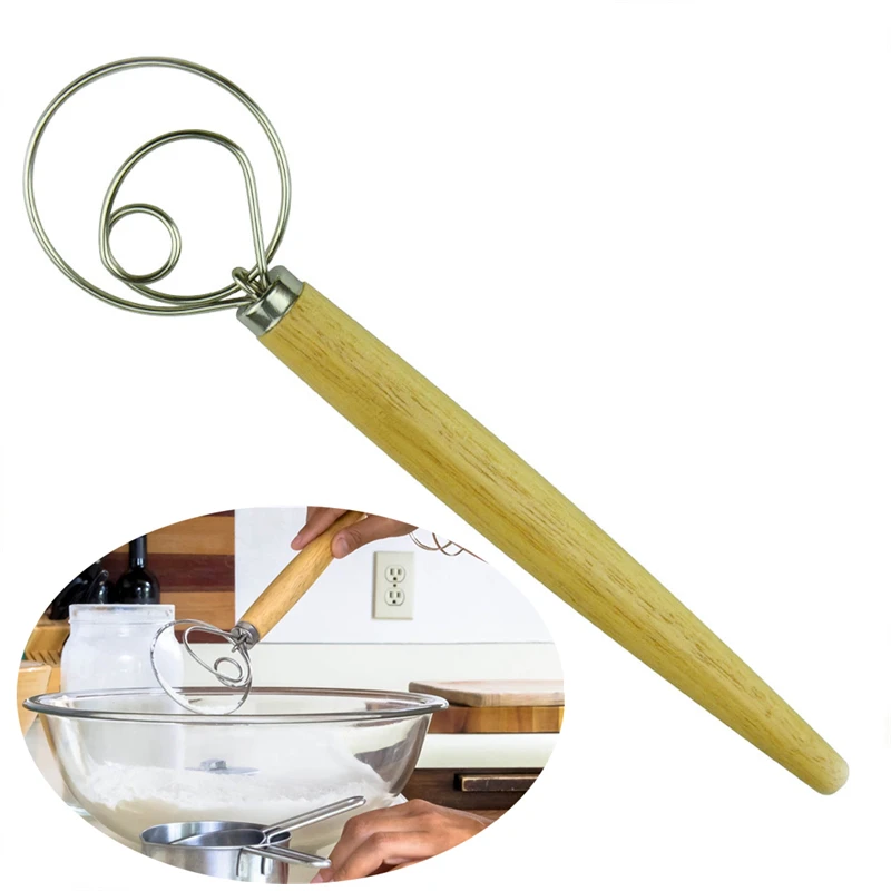 Aomily Dough Blender 13 Inch Whisk Eggs Beater Mixer Tool 304 Stainless