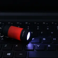 Portable Mini USB Rechargeable Led Light Lighting Lamp Flashlight Pocket Torch 0.3W LED Keychain Light Multicolor Free Shipping