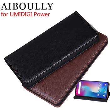 

AIBOULLY For UMIDIGI Power Case Soft Silicone Back Flip Leather Cover Original For UMIDIGI Power Case Hard Fundas Phone Bag Capa