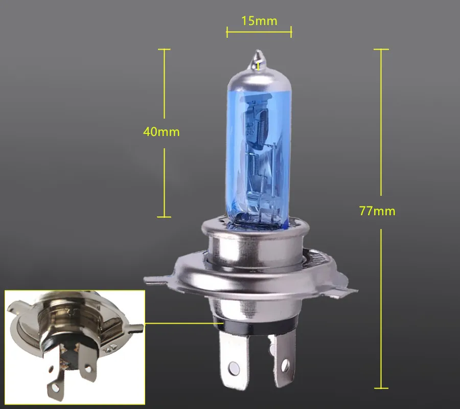 H4 55 W 12 V Супер Белые Противотуманные фары галогенные лампы высокого Мощность Автомобильные светодиодные лампы фар автомобиля фары головного авто