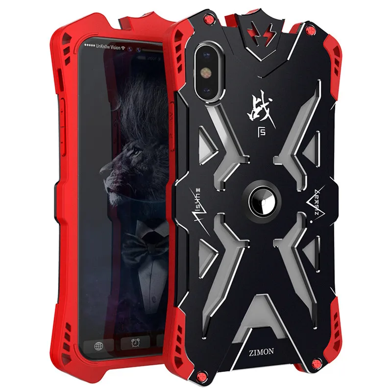 

Luxury 3D Hard Aluminum Metal bumper Frame Armor Protective Shockproof Back Phone Case For Apple iPhone X 7 8 Plus 10 Cover Capa