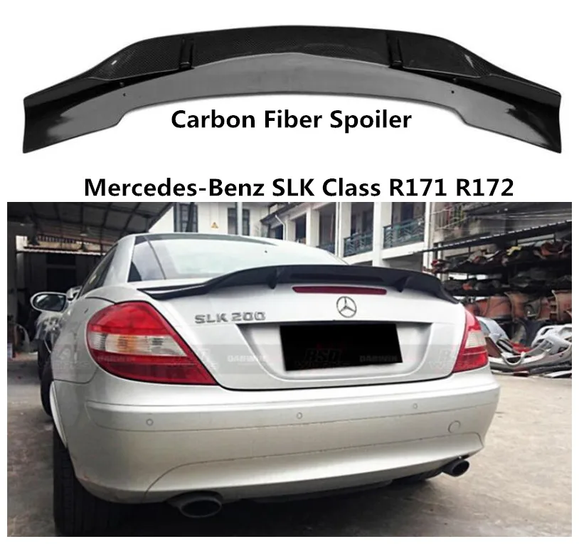  Carbon Fiber Spoiler For Mercedes-Benz SLK Class R171 R172 2010-2019 High Quality Spoilers Auto Acc