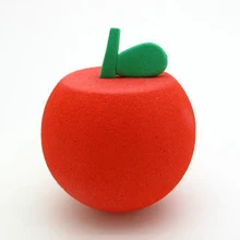 Красное яблоко и зеленый лист фрукты Очаровательны Милый Мультфильм Телевизионные антенны шары Ева пены антенна топперы украшение автомобиля укладки крыши орнамент