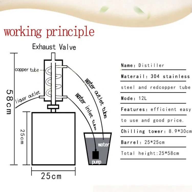 12л дистиллятор набор самогон из нержавеющей стали дистиллятор бренди водки вина производитель домашнего пивоварения оборудование
