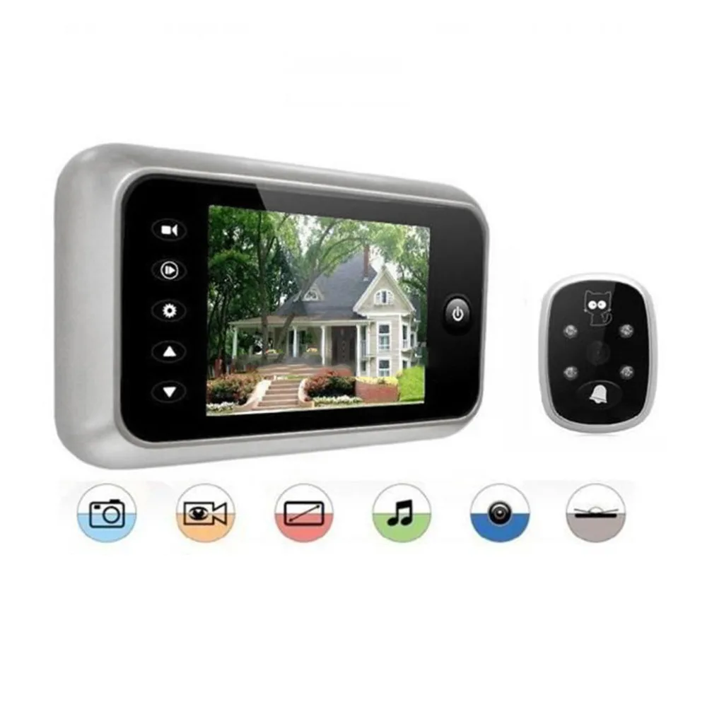 

NEW 3.5 LCD T115 Color Screen Doorbell Viewer Digital Door Peephole Viewer Camera Door Eye Video record 120 Degrees Night vision