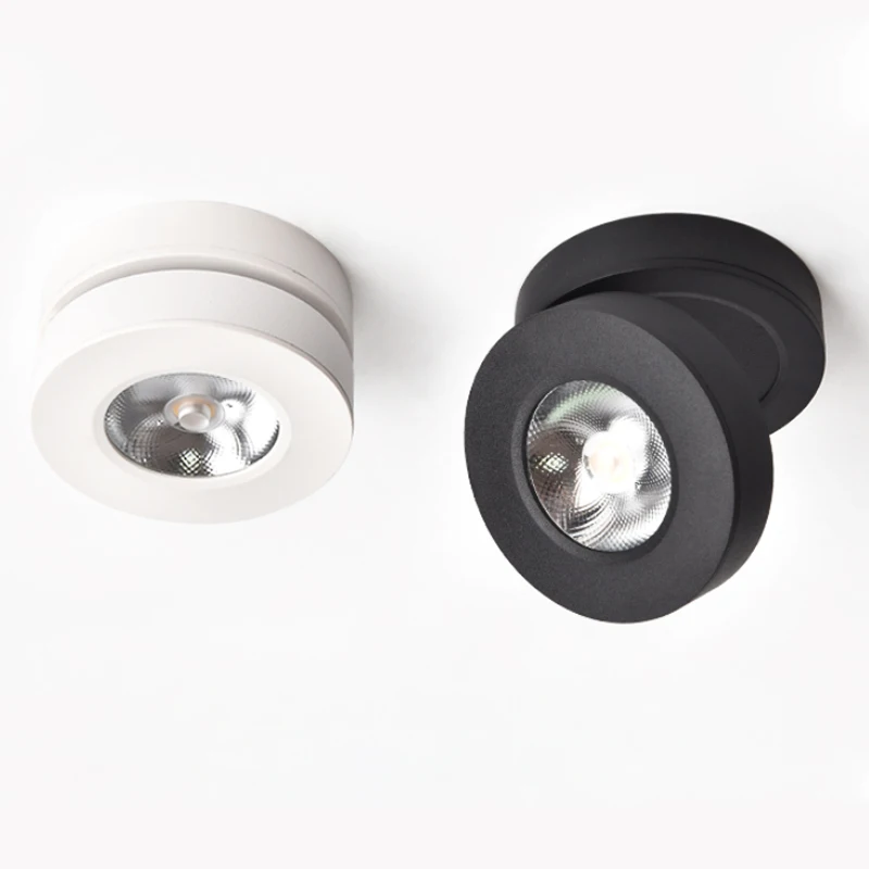 

3w 5w 7w surface mounted led COB downlight 90 degree Foldable and 360 degree rotatable COB background spot light with led driver