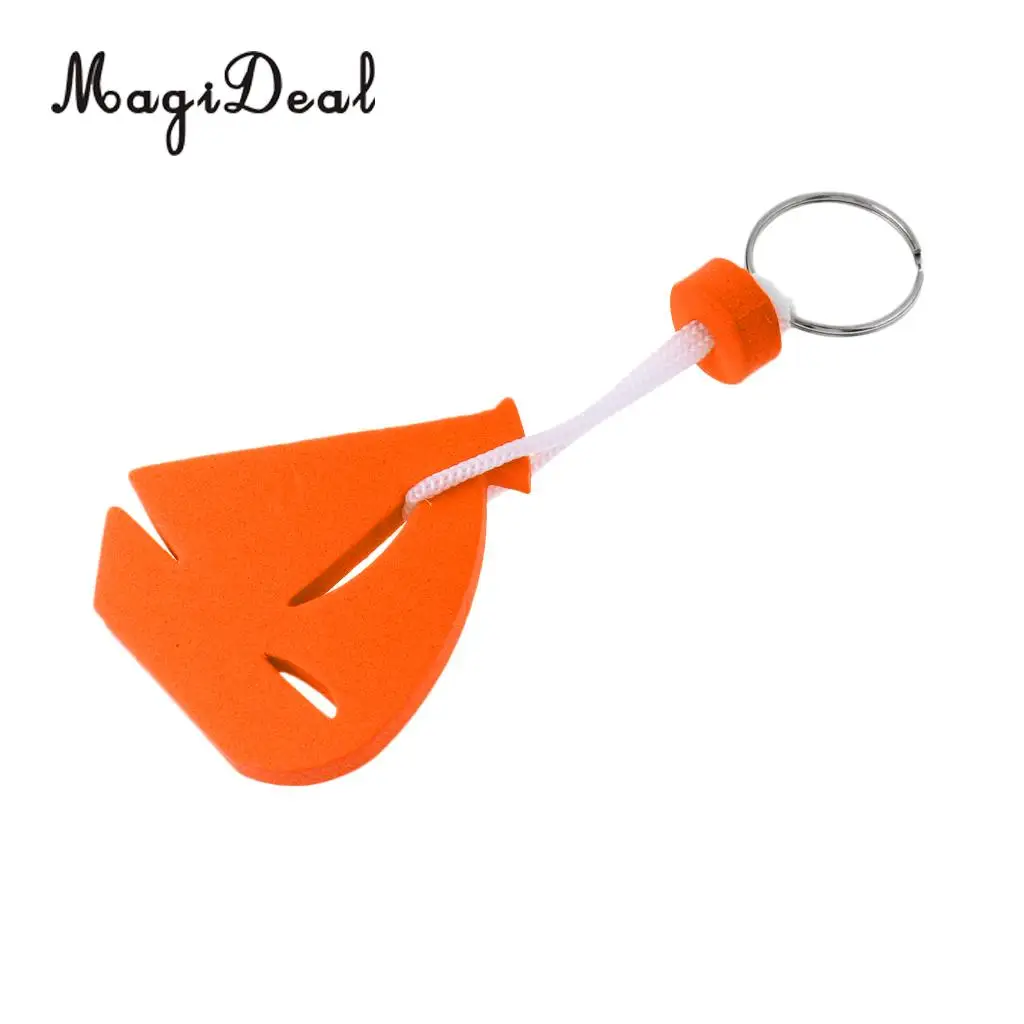 MagiDeal Yachting Boating Floating Key Chain Key Ring Keyring - Sailing Boat Orange/Yellow/Red
