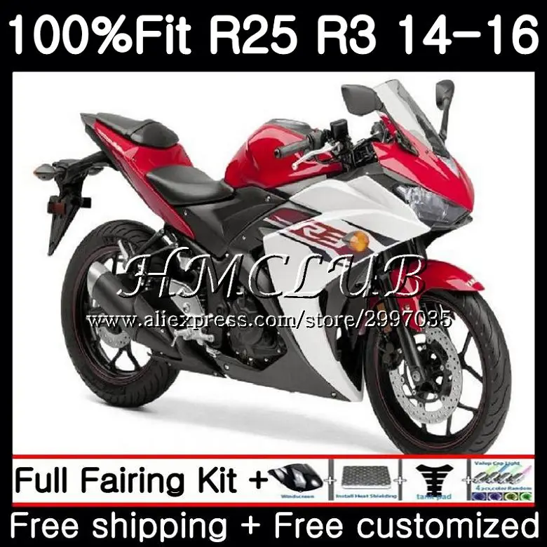 

Injection For YAMAHA YZF-R3 YZFR25 2014 2015 2016 2017 10HC19 Stock red YZF-R25 YZF R3 R25 R 25 YZFR3 14 15 16 17 Fairing kit