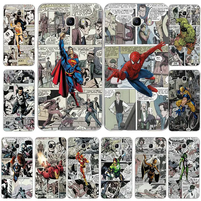 

Soft Silicone TPU Cell Phone Cases for Samsung Galaxy A3 A5 A7 J1 J2 J3 J5 J7 2016 2017 Case Comic Bats Spiderman Fantasy Lady