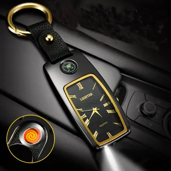 

100pcs Multifunctional watch USB cigarette lighter flashlight