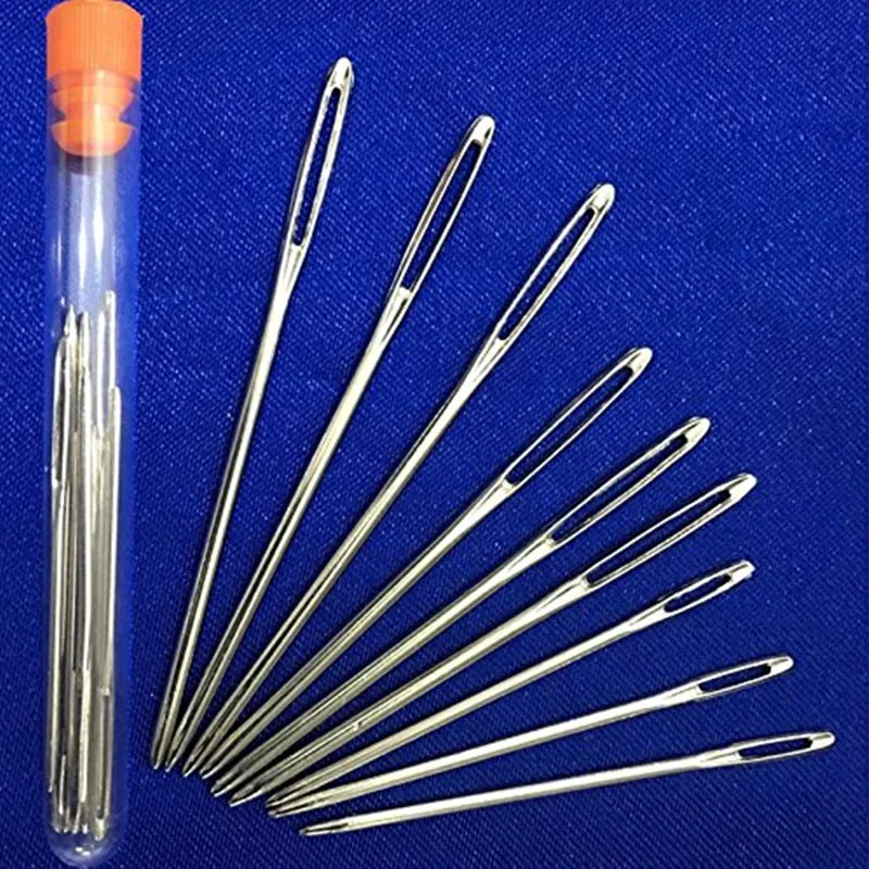 Крупные тупые иглы стальная пряжа для вязания аксессуары 9 шт. AA7381 needle tattoo needle tipneedle bar sewing machine | Отзывы и видеообзор