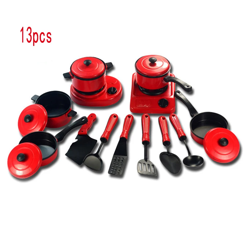 

13pcs Children Mini Kitchen Food Pretend Play Cooking Simulation Kitchen Utensils Toys for Kids