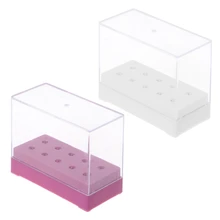 10 отверстий Держатель сверла для ногтей держатель Органайзер лак для ногтей коробка