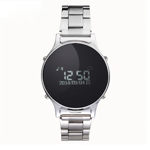 Luxury Silver U1 Smart Bluetooth Watch Stainless Steel