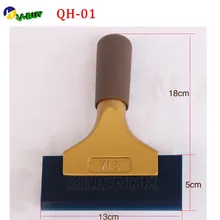 QH-01squeegee резиновая Золотая алюминиевая ручка скребок с синим Max резиновым скребок лезвие