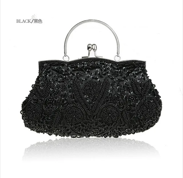 white sequin clutch