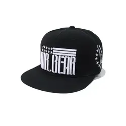 Мужская звезда шаблон Snapback Кепки хип-хоп Регулируемая шляпа Панама черный