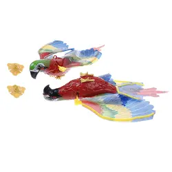 Красочная Птица Попугай Игрушка пластик Электрический звук кулон с крыльями Talking Lovebird животные батарея мощность игрушечные лошадки для