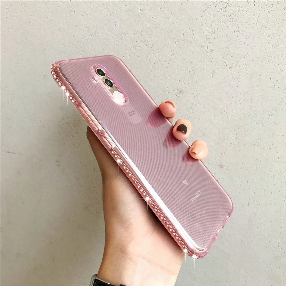 Mate 20 Bling Rhinestone Case For Huawei P8 P9 Lite Nova 3 3i Soft Glitter Cover Y9 Y6 10Lite Cases Capa | Мобильные телефоны и
