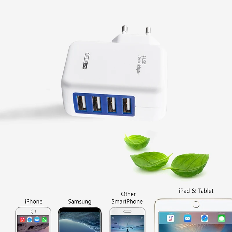 Сетевое зарядное устройство с 4 USB портами 3 1 А|adapter for samsung|charging adapterfast charging adapter |