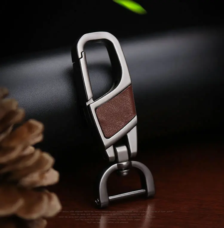 Кожаный чехол для ключей автомобиля для hyundai I30 IX35 HB20 Solaris Rucson Accent SANTA FE защитная оболочка для ключей только чехол - Название цвета: BKeyring