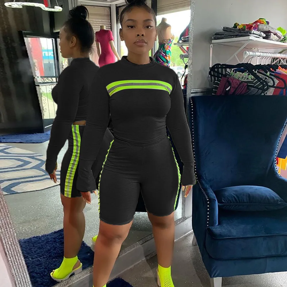 

Sports Wear for Women Workout Clothes New Arrival 2019 Sport Fitness Biker Running Long Sleeve Sexy Two Piece Gym Yoga Set 30