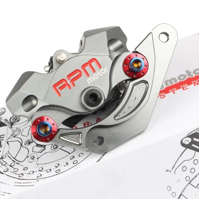 RPM бренд CNC мотоцикл маленький краб тормозные суппорты+ 220 мм тормозной диск тормозной насос адаптер кронштейн комплект универсальный для Honda MSX125 - Цвет: Titanium