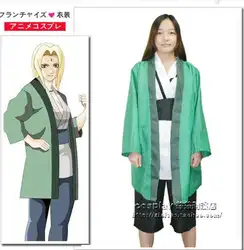 Naruto tsunade Cos пятого поколения Naruto tsunade косплэй костюм весь набор с жилет и брюки для девочек топ ролевых игр