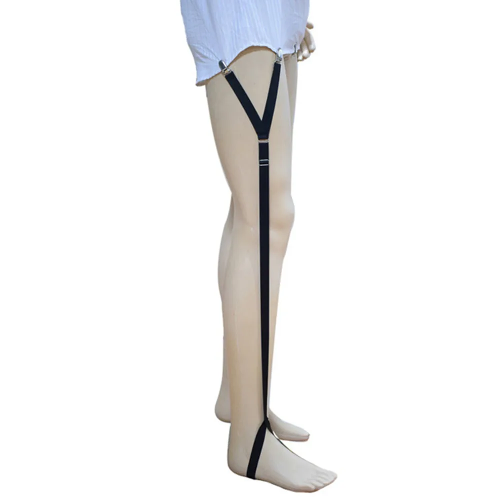 Men Adjustable Shirt Stays Elastic Suspenders Mens Shirt Holder