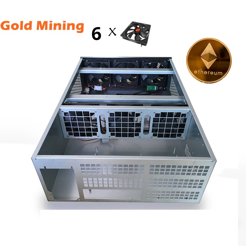 Crypto Coin Open Air Mining Frame Rig Graphics Case ATX Fit 6 GPU Ethereum ETH ETC ZEC XMR USB miner rig sever chassis for 1080 Crypto Coin Open Air Mining Frame Rig Graphics Case ATX Fit 6 GPU Ethereum ETH ETC ZEC XMR USB miner rig sever chassis for 1080