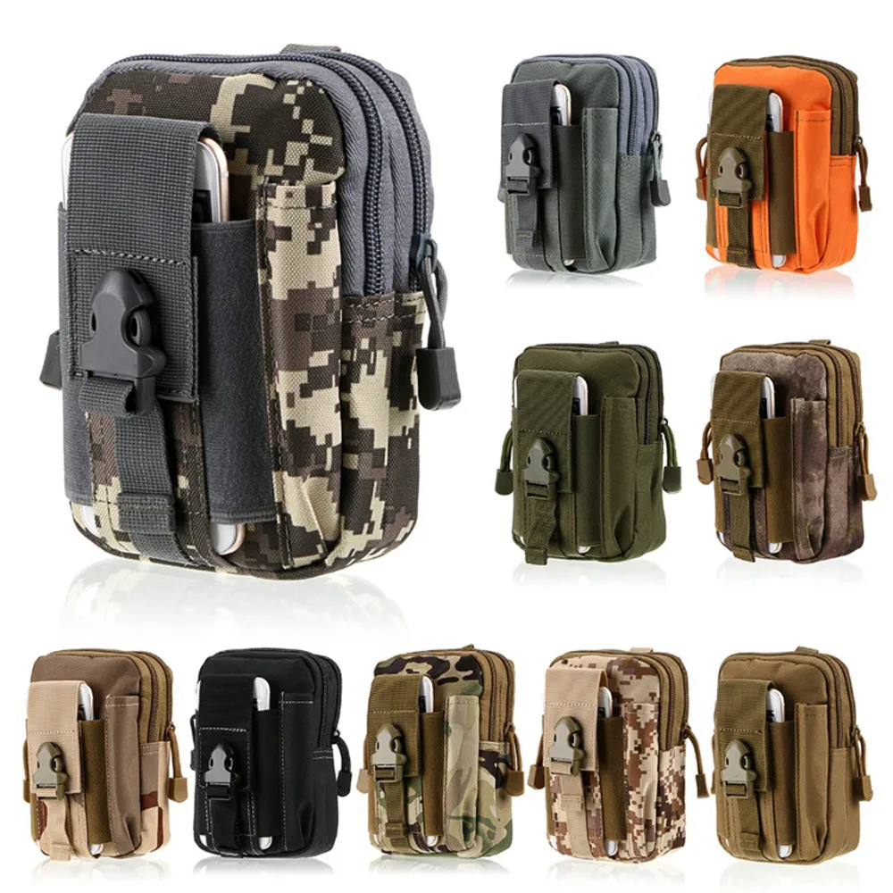

Outdoor Camping Climbing Running Bag Tactical Military Molle Hip Waist Belt Bag Handbag Durable waterproof Nylon 16.5*11*5.5CM