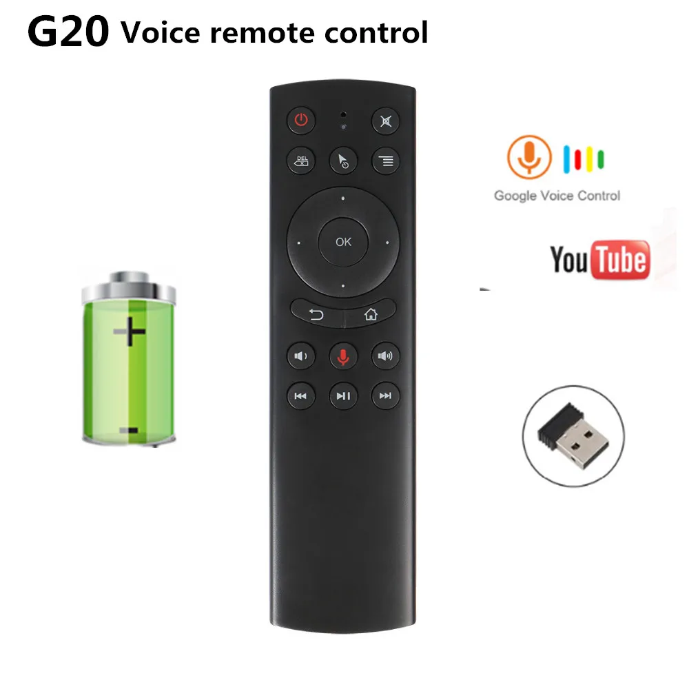 

G20 Learning remote control 2.4G Wireless Air Mouse Gyro Voice Control Sensing Universal IR Remote control For PC Android TV Box