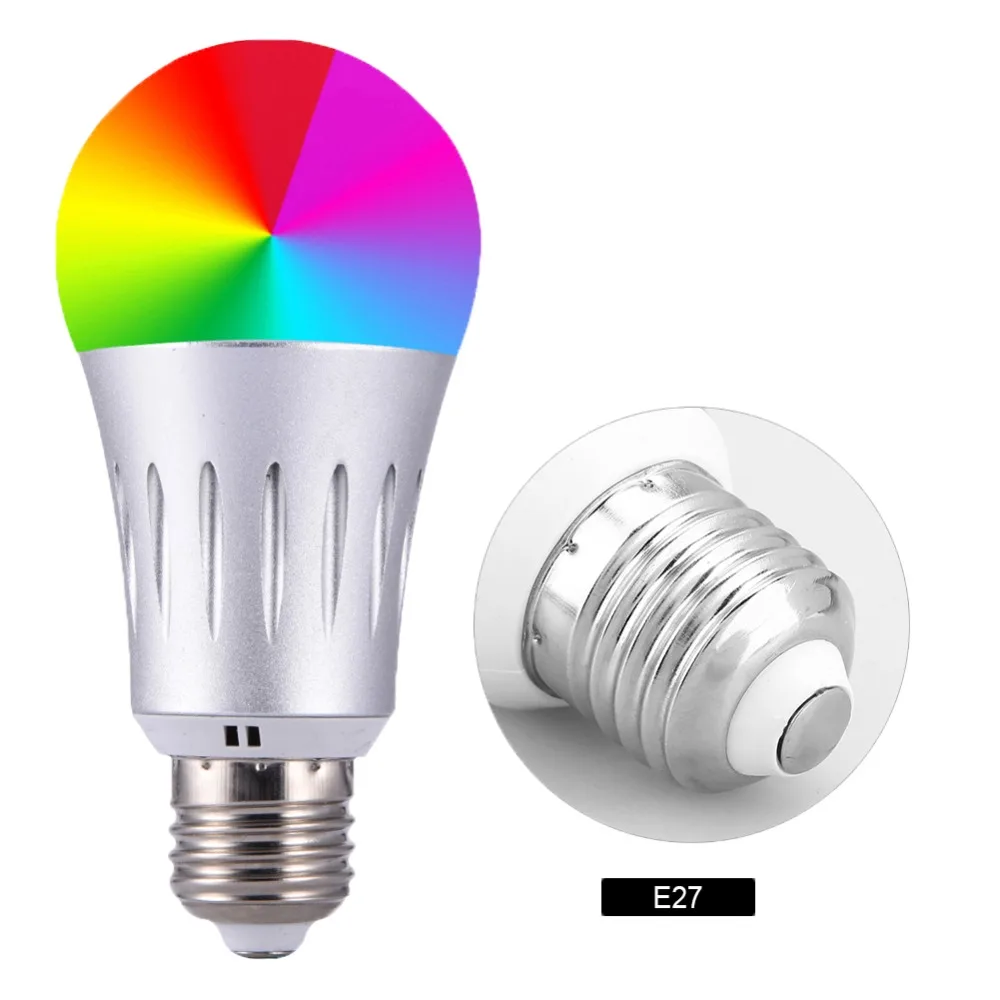 Wifi патрон умный свет светодиодный лампы E27 E26 E14 B22 белый + RGB динамический