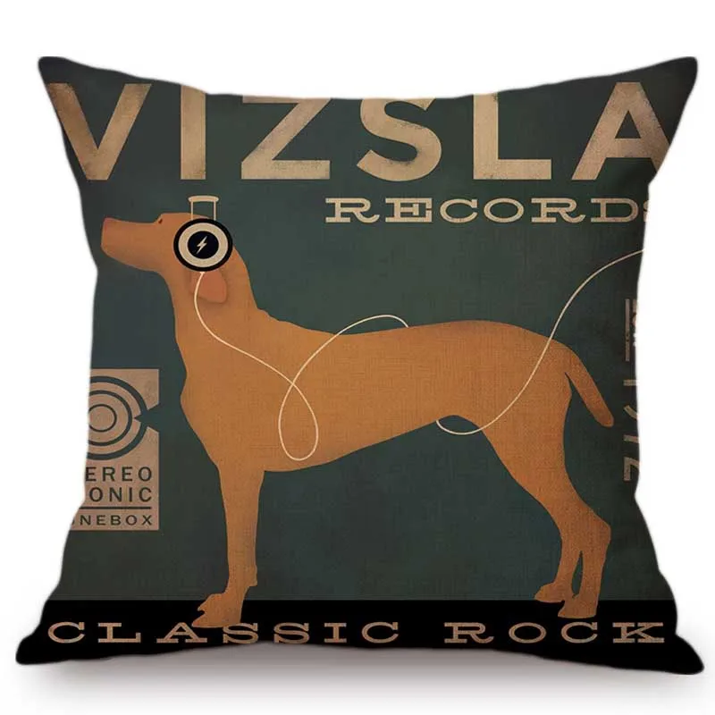 Винтажный домашний декоративный чехол для дивана с изображением собаки на постере, чехол для подушки с золотым ретривером из лабрадора и Лабрадора - Цвет: N125-17