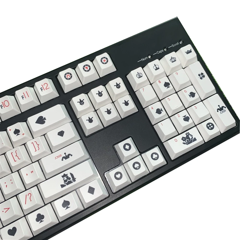 1 комплект 104 клавиш стандартная раскладка покера PBT краситель сублимация чехлы для клавиш Вишневый профиль механическая клавиатура колпачка 6.25X пространство