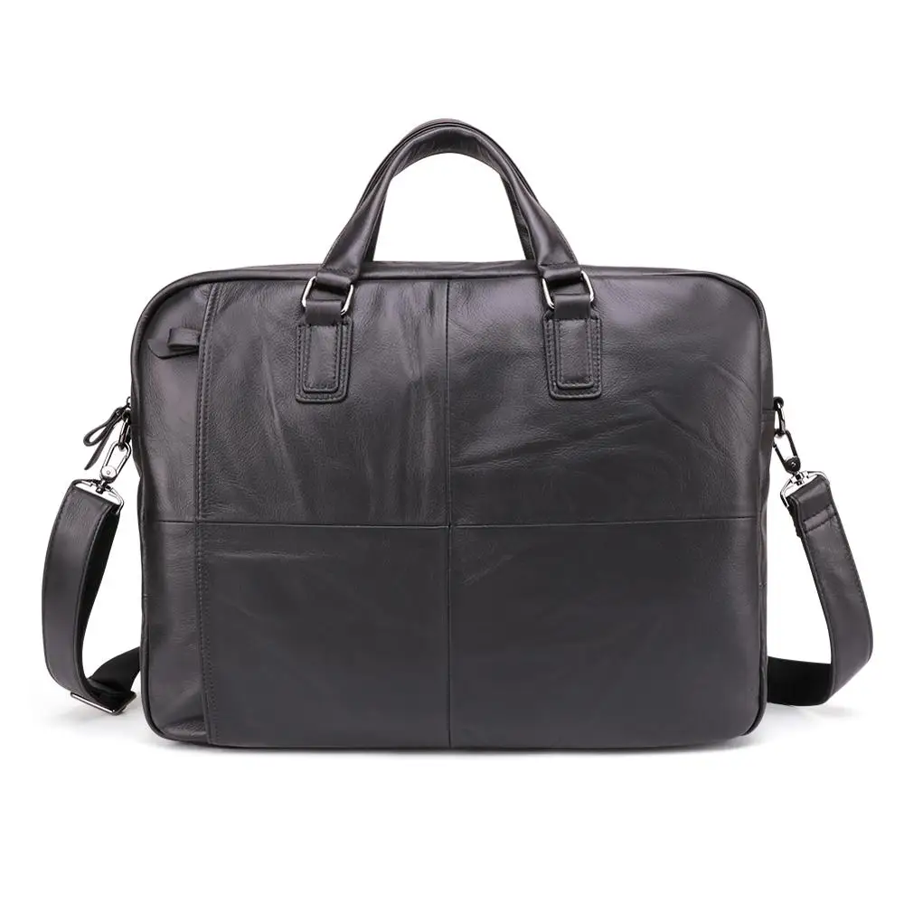 

Free ship Men Briefcases Lawyer Genuine Leather Handbag Vintage Laptop Briefcase Messenger Bags Casual Men's Bag For Documents