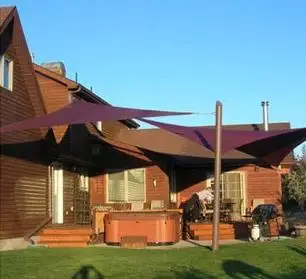 5x5x5 м полиуретановая треугольная Водонепроницаемая затеняющая сетка для защиты