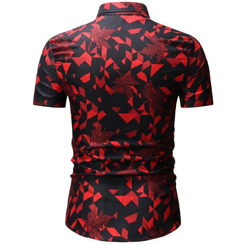 Мужская Летняя Пляжная гавайская рубашка, брендовые рубашки с коротким рукавом и цветочным принтом, европейский размер, 26 цветов, Мужская одежда, Camisas