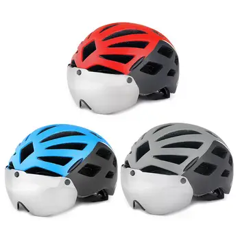 

New Design Outdoor Cycling Helmet Mountain Bike Helmet With Anti-UV Riding Glasses Breathable Road Bicycle Helmet Safety Hat